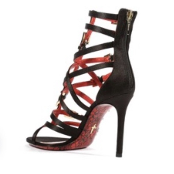 CESARE PACIOTTI WOMEN'S RASO+KID BLACK SANDALS - Picture 2 of 12